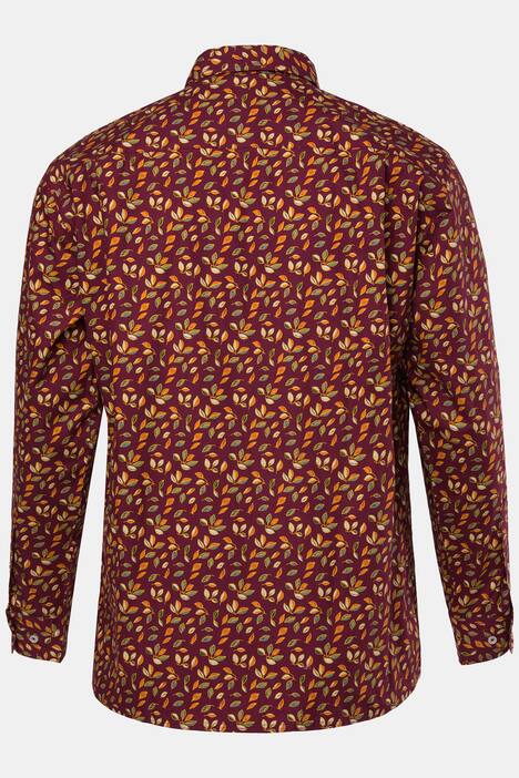 Chemise à fleurs Boston Park. Manches longues, col Kent. Coupe Comfort Fit - jusqu'au 8 XL