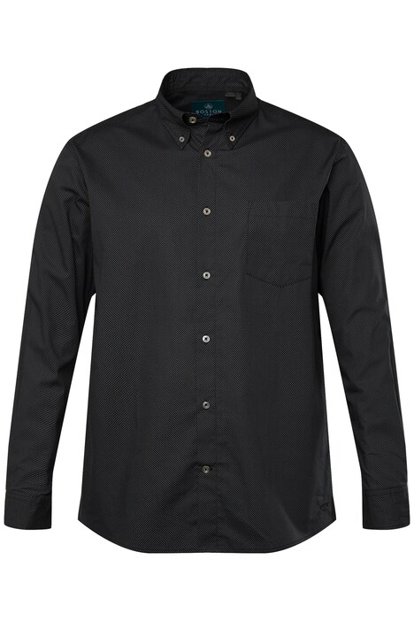 Košile Boston Park, dlouhé rukávy, drobný vzor, límeček s knoflíky, Comfort střih, do 8XL