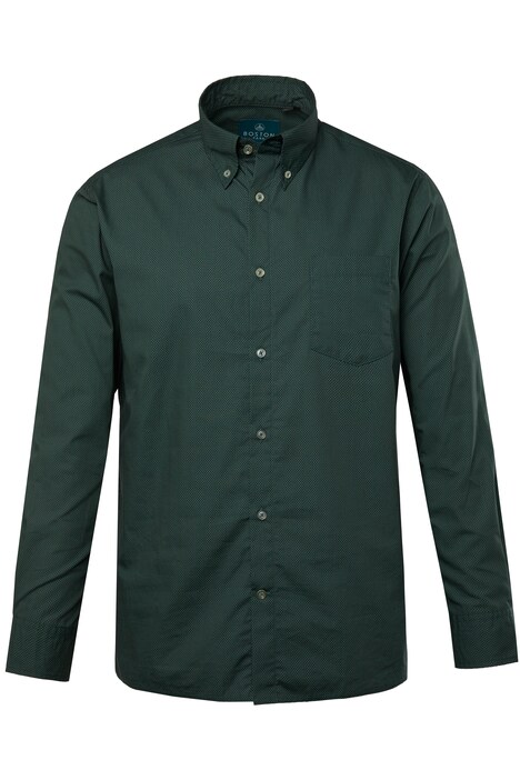 Košile Boston Park, dlouhé rukávy, drobný vzor, límeček s knoflíky, Comfort střih, do 8XL