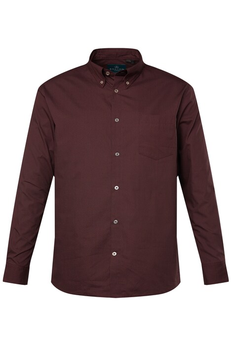 Košile Boston Park, dlouhé rukávy, drobný vzor, límeček s knoflíky, Comfort střih, do 8XL
