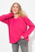 Sweat-shirt oversize, manches longues et col en V, flocage étoiles