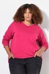 Sweat-shirt oversize, manches longues et col en V, flocage étoiles