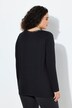 T-shirt, glitter-knoopsluiting, V-hals, lange mouwen