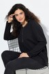 T-shirt, glitter-knoopsluiting, V-hals, lange mouwen