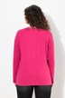T-shirt, glitter-knoopsluiting, V-hals, lange mouwen