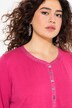 T-shirt, glitter-knoopsluiting, V-hals, lange mouwen