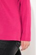 T-shirt, glitter-knoopsluiting, V-hals, lange mouwen