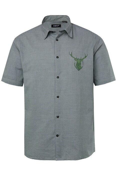 Tradiční košile Men+, krátké rukávy, vichy káro, Kent límeček, Comfort střih, do 8XL
