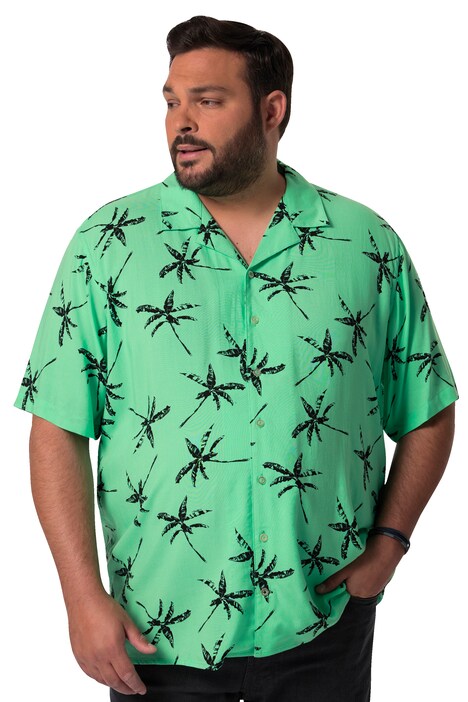 Košile Men+, krátké rukávy, palmový potisk, Cuba líemeček, do 8XL