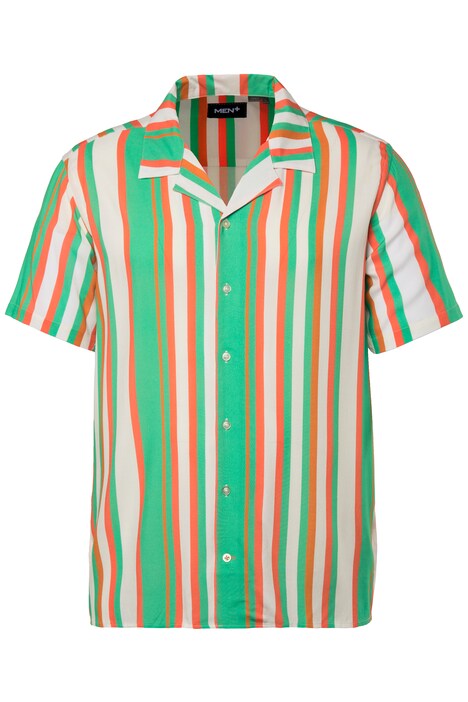 Pruhovaná košile Men+, krátké rukávy, Cuba límeček, do 8XL