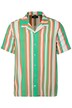 Pruhovaná košile Men+, krátké rukávy, Cuba límeček, do 8XL