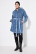 Denimkjole, lige form, skjortekrave, bindebånd, langærmet