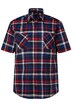Kostkovaná košile Men+, krátké rukávy, Kent límeček, Comfort střih, do 8XL
