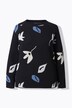 Sweater, blade, bådudskæring, lange ærmer, økologisk bomuld