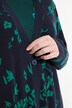 Lange cardigan, bladeren, V-hals, biologisch katoen