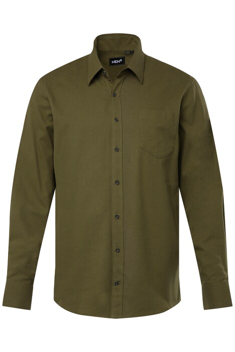 Flanelová košile Men+, dlouhé rukávy, Kent límeček, Comfort střih, do 8XL