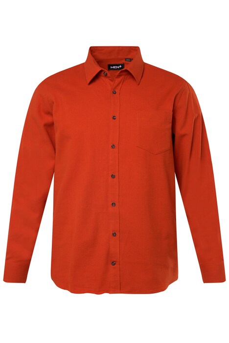 Flanelová košile Men+, dlouhé rukávy, Kent límeček, Comfort střih, do 8XL