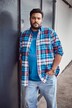 Men+ ternet skjorte, lange ærmer, buttondown-krave, Comfort Fit, op til str. 8XL