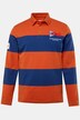 Men+ poloshirt, langærmet, stribet piqué, op til str. 8 XL