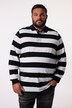 Men+-pikeepaita, pitkät hihat, raitoja, painatus takana, suurin koko 8XL
