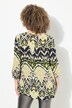 Chemise smockée en crêpe, ligne A, col rond et manches 3/4