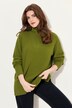 Jersey troyer de punto, cuello alzado, cremallera, manga larga