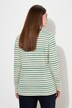 T-shirt rayé en coton bio, encolure carrée et manches longues