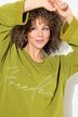 Genser/sweatshirt, broderi, rund hals, lange ermer, rullekanter