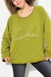 Genser/sweatshirt, broderi, rund hals, lange ermer, rullekanter