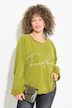 Genser/sweatshirt, broderi, rund hals, lange ermer, rullekanter