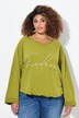 Genser/sweatshirt, broderi, rund hals, lange ermer, rullekanter