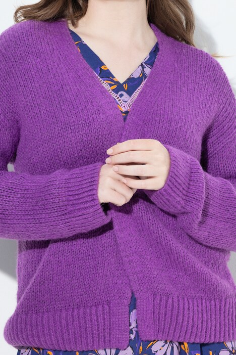 Vest, kort, oversized, open jas, wolgehalte