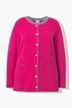 Cardigan long à col rond, broderie cerf, coupe évasée