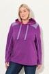 Hoodie, wafelpiqué, A-lijn, capuchon, lange mouwen