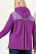 Hoodie, wafelpiqué, A-lijn, capuchon, lange mouwen