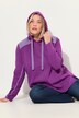 Hoodie, wafelpiqué, A-lijn, capuchon, lange mouwen