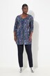 Slinky longshirt, marmerdesign, V-hals, 3/4-mouwen