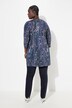 Slinky longshirt, marmerdesign, V-hals, 3/4-mouwen