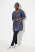 Slinky longshirt, marmerdesign, V-hals, 3/4-mouwen