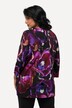 T-shirt en tissu fluide, tulipes, col en V et manches 3/4