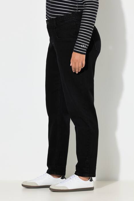 Wortel-jeans, wijde pasvorm, 5-pocket model