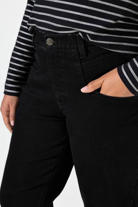 Wortel-jeans, wijde pasvorm, 5-pocket model