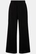 Geplooide Marlene-broek, wijde pijpen, elastische tailleband