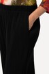 Geplooide Marlene-broek, wijde pijpen, elastische tailleband