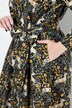 Robe chemisier, motif hiboux, col chemise et manches longues