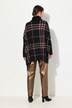 Cape-trui, ruiten, oversized, colkraag, lange mouwen