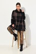 Cape-trui, ruiten, oversized, colkraag, lange mouwen