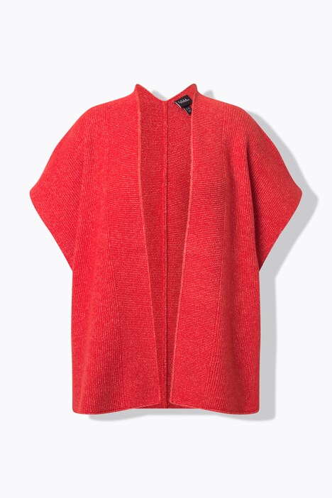 Vest, oversized, open model, halve mouw