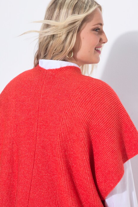 Vest, oversized, open model, halve mouw