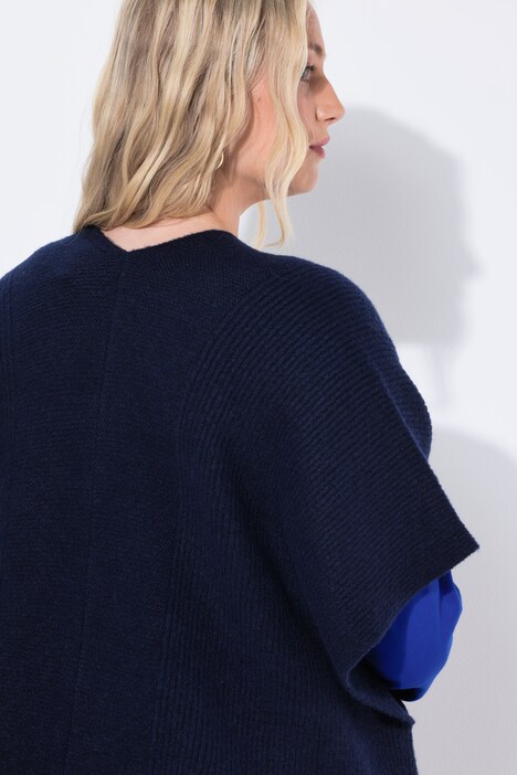 Strickjacke, Oversized, offenes Modell, Halbarm